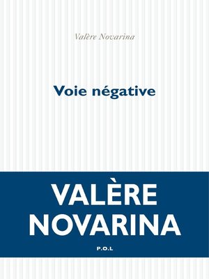 cover image of Voie négative